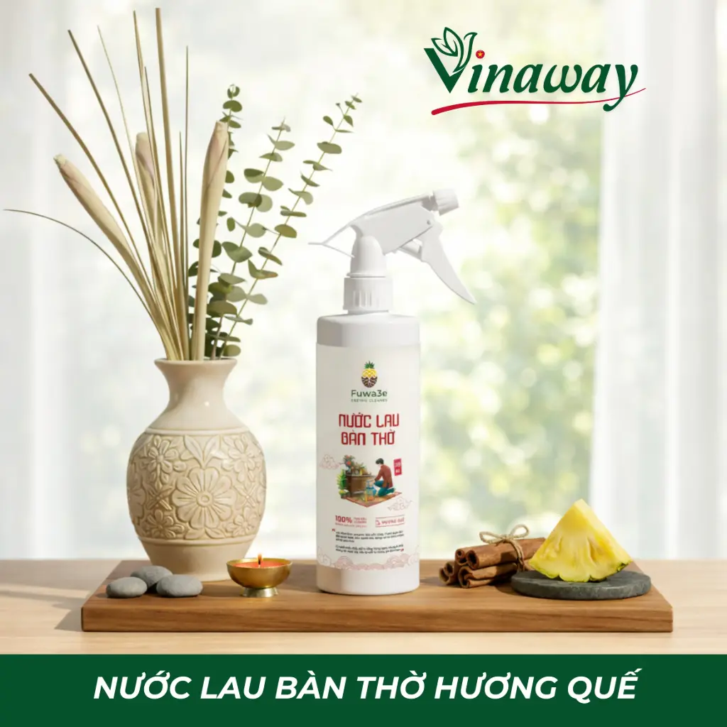 Nước lau bàn thờ - 500ml (Hương Quế)