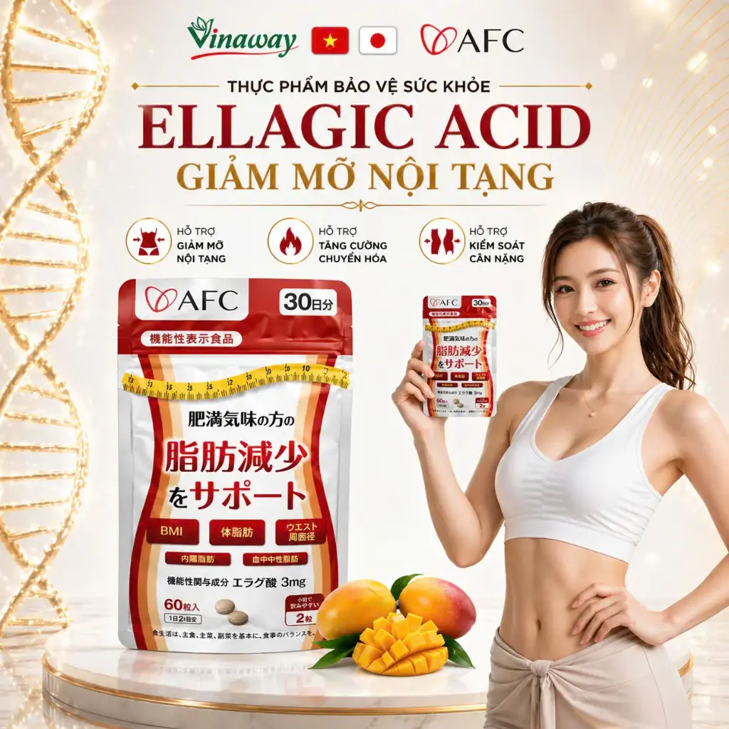 Ellagic Acid - Hỗ trợ giảm mỡ nội tạng