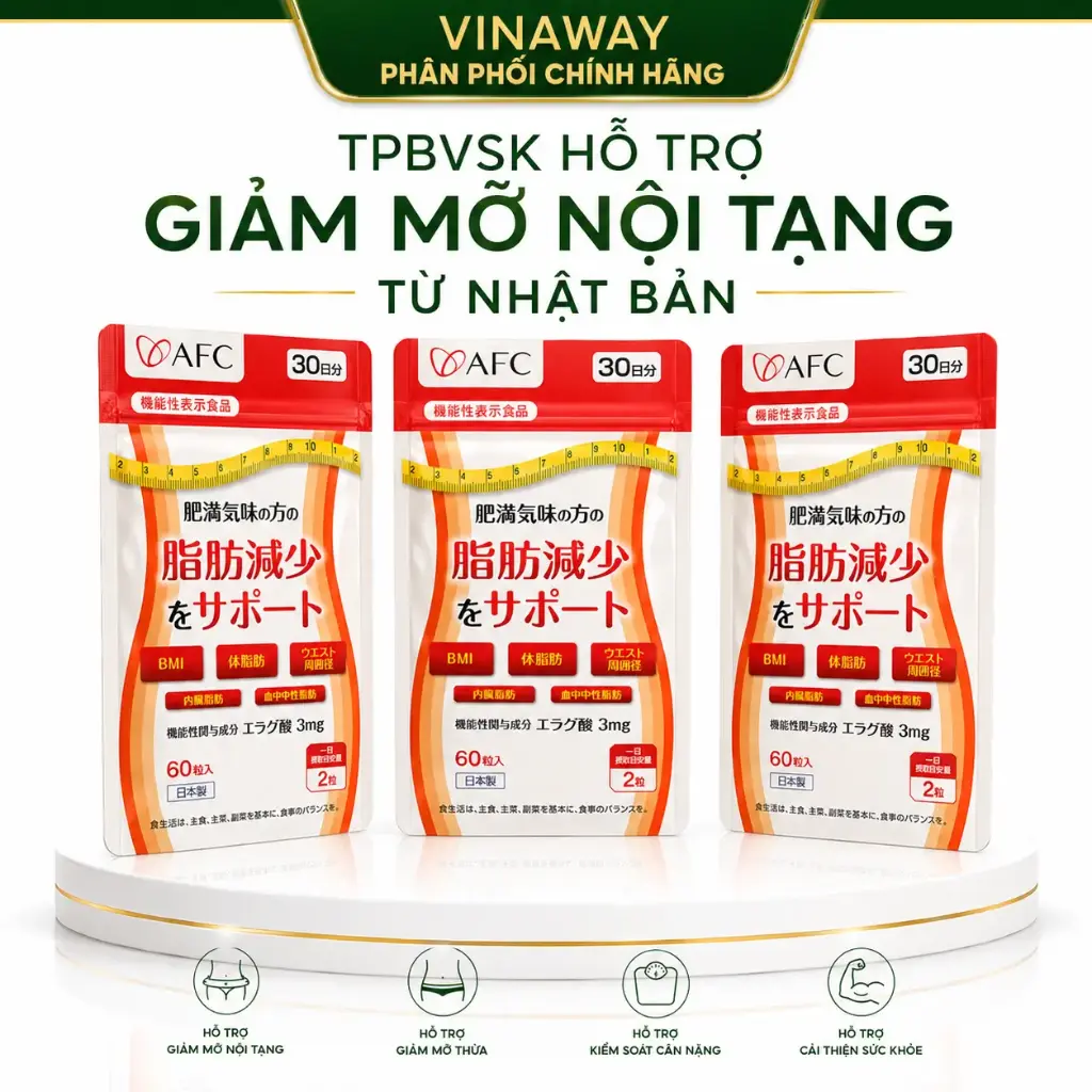 3 GÓI AFC ELLAGIC ACID NHẬT BẢN