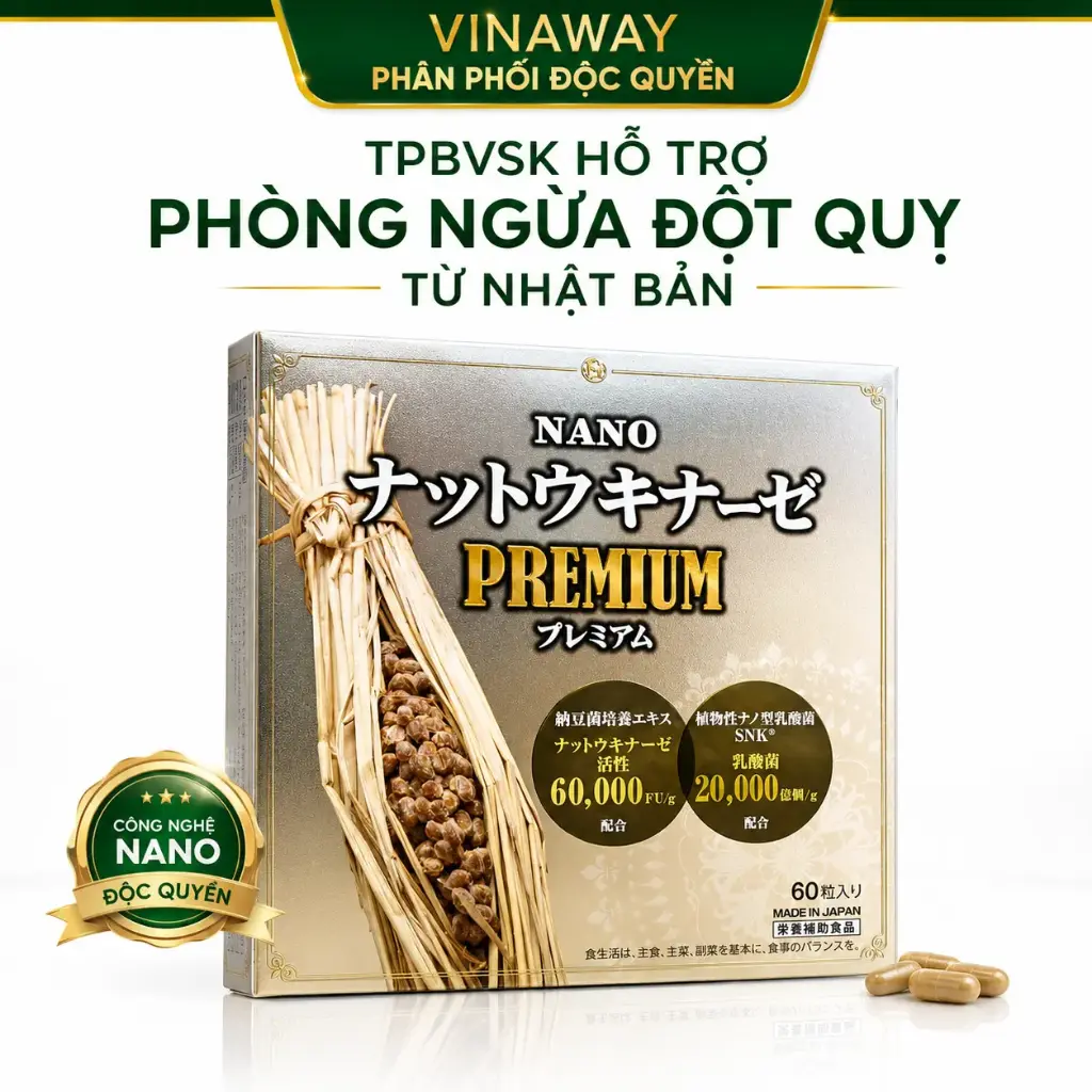 NANO NATTOKINASE PREMIUM 60.000 FU                       HỘP 60 VIÊN