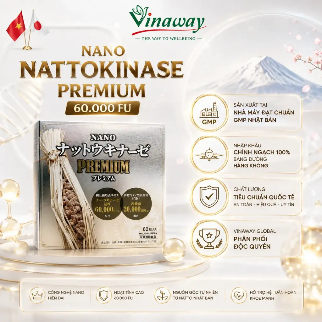 NANO NATTOKINASE PREMIUM 60.000 FU                       HỘP 60 VIÊN